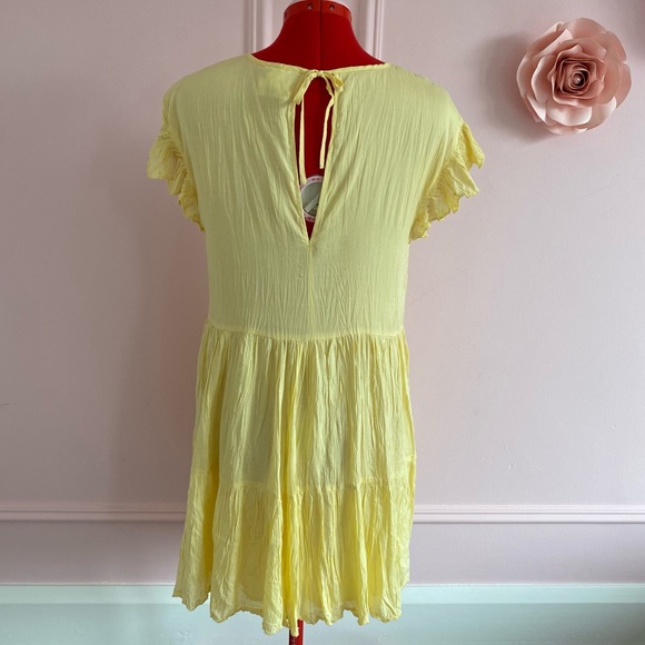 Wilfred Tiered Babydoll Sidonie Dress, Buttercup Yellow, Mini, Summer, Women's S - Picture 6 of 12